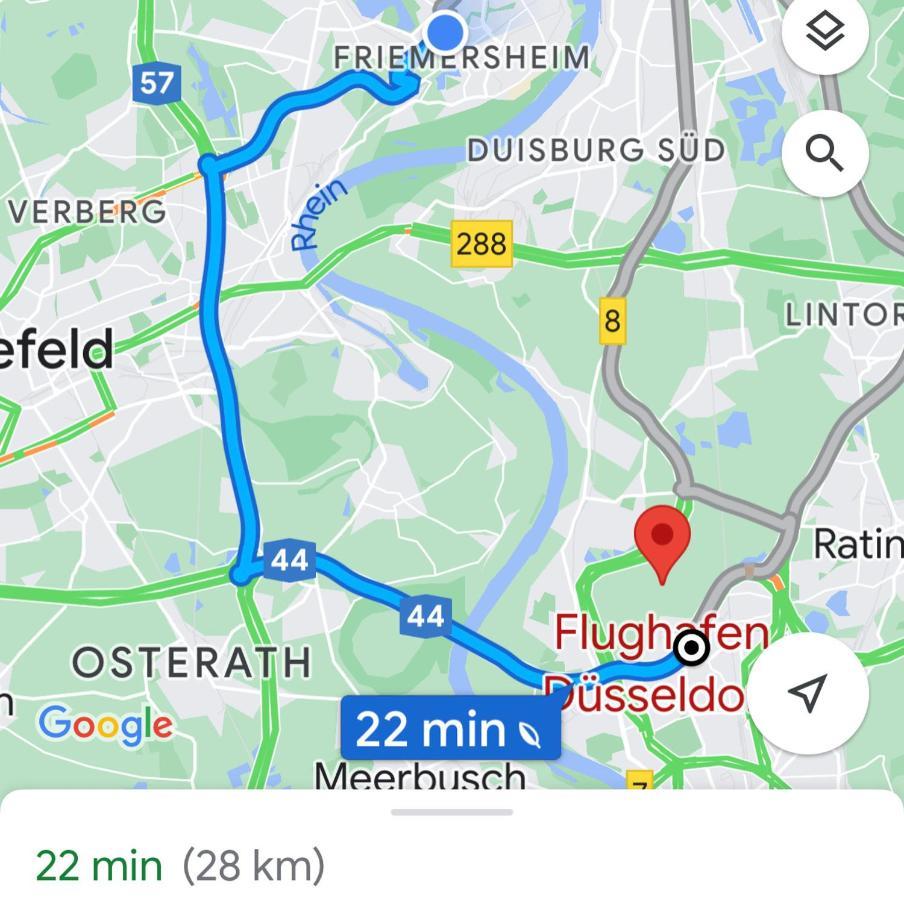 2 Rooms, Free Parking, 25 Min To Duesseldorf, 150 Mbps Wlan Duisburg Exterior foto